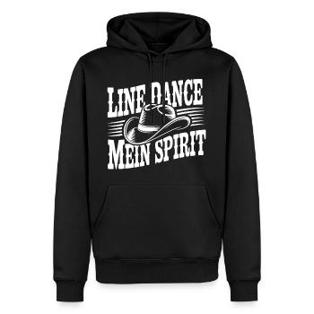 Line Dance Cowboy Spirit - Sweat à capuche Premium bio Homme - noir - Devant - Nico (187cm)
