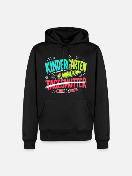 Hallo Kindergarten Einschulung - Männer Premium Bio Hoodie - Schwarz
