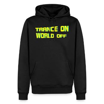 Psytrance Psychedelic Trance Goa - Männer Premium Bio Hoodie - Schwarz - Vorne - Nico (187cm)