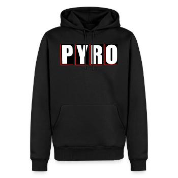 Pyro Feuerwerk Freund - Männer Premium Bio Hoodie - Schwarz - Vorne - Nico (187cm)