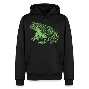 Krötenfrosch Grafik Aquatische Amphibienfrosch Liebhaber - Männer Premium Bio Hoodie - Schwarz - Vorne - Nico (187cm)