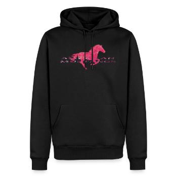 Pferd Pferde Pony - Männer Premium Bio Hoodie - Schwarz - Vorne - Nico (187cm)