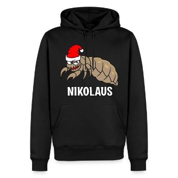 Nikolaus - Männer Premium Bio Hoodie - Schwarz - Vorne - Nico (187cm)