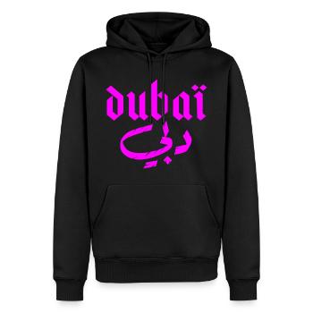 Dubai - Men’s Premium Organic Hoodie - black - Front - Nico (187cm)