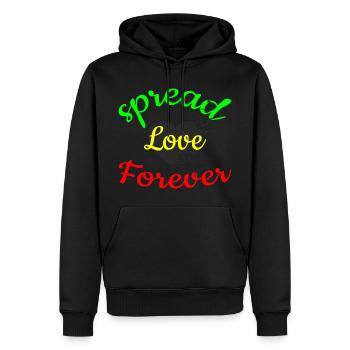SpreadLove - Sweat à capuche Premium bio Homme - noir - Devant - Nico (187cm)