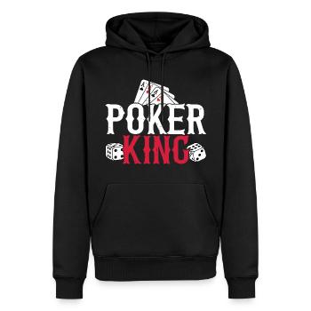 Poker King Poker Player Cards Jetons de poker - Sweat à capuche Premium bio Homme - noir - Devant - Nico (187cm)