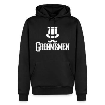 Trauzeugen Top Hat & Schnurrbart Herren Junggesellenabschied - Männer Premium Bio Hoodie - Schwarz - Vorne - Nico (187cm)