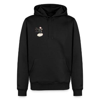 Inspirierendes Blumenmotiv - Hoffnung und Stärke - Männer Premium Bio Hoodie - Schwarz - Vorne - Nico (187cm)