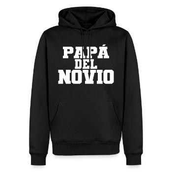 Papa del Novio Groom's Father Wedding Gift - Men’s Premium Organic Hoodie - black - Front - Nico (187cm)