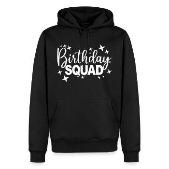 Birthday Squad Matching Gruppe Geburtstagsfeier Geschenk - Männer Premium Bio Hoodie - Schwarz - Vorne - Nico (187cm)