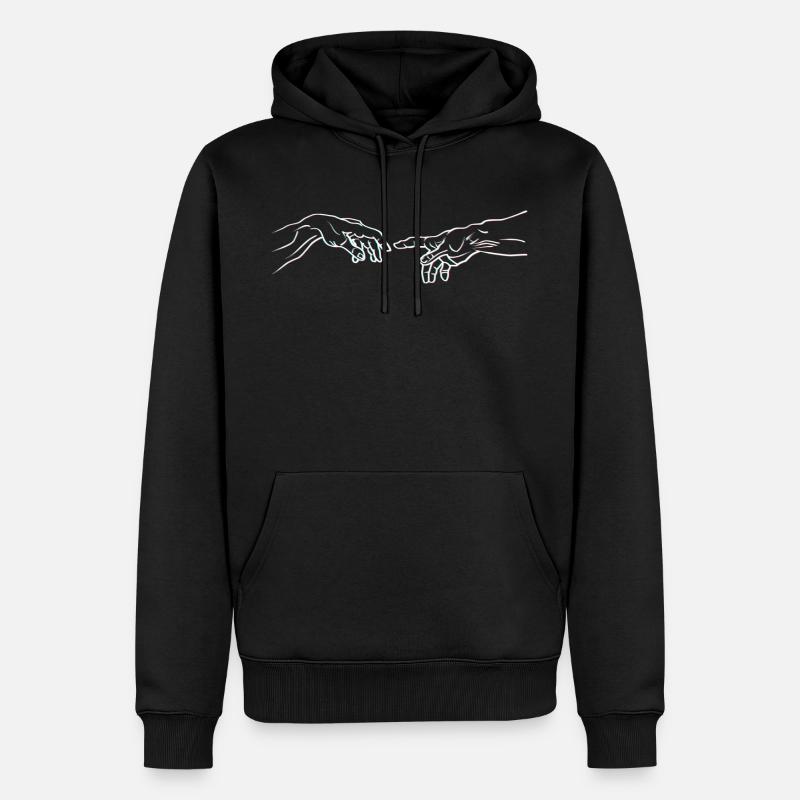 Création d’Adam Michel-Ange - Sweat à capuche Premium bio Homme - noir