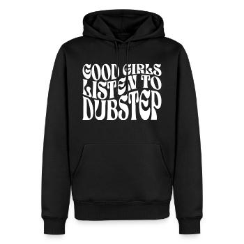 Mädchen hören Dubstep-Musik - Männer Premium Bio Hoodie - Schwarz - Vorne - Nico (187cm)