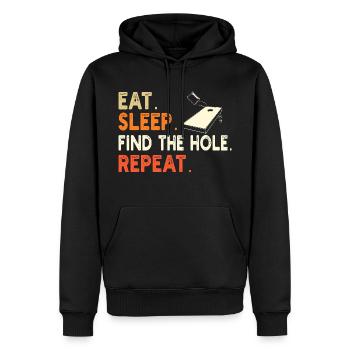 Humor Mann Cornhole Spieler - Männer Premium Bio Hoodie - Schwarz - Vorne - Nico (187cm)