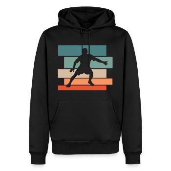 Handball Retro Vintage - Handball - Männer Premium Bio Hoodie - Schwarz - Vorne - Nico (187cm)
