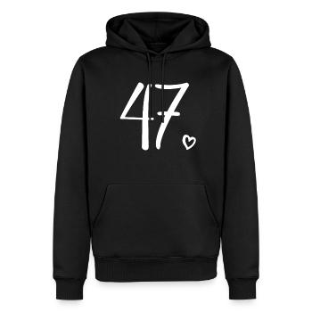 Süße Nummer 47, 47 Jahre alt, Geschenk zum 47. Geburtstag - Männer Premium Bio Hoodie - Schwarz - Vorne - Nico (187cm)