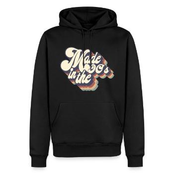 Fabriqué dans les années 90 Rétro Drôle Vintage - Sweat à capuche Premium bio Homme - noir - Devant - Nico (187cm)