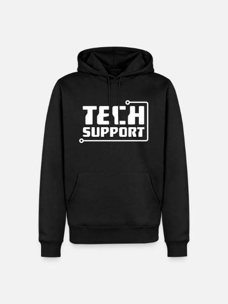 Tech Support - Men’s Premium Organic Hoodie - black