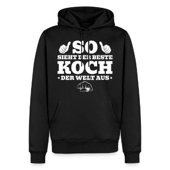 Bester Koch der Welt Hobbykoch Geschenk - Männer Premium Bio Hoodie - Schwarz - Vorne - Nico (187cm)