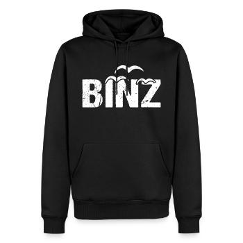 Binz Möwen Ostsee Seebad Binz - Männer Premium Bio Hoodie - Schwarz - Vorne - Nico (187cm)