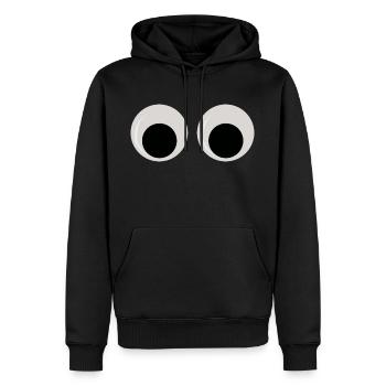 Wackelaugen - Männer Premium Bio Hoodie - Schwarz - Vorne - Nico (187cm)