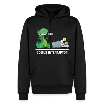 Coitus Interraptor - Männer Premium Bio Hoodie - Schwarz - Vorne - Nico (187cm)