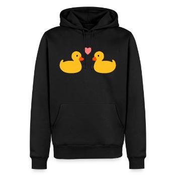 Coeur qui coule - Sweat à capuche Premium bio Homme - noir - Devant - Nico (187cm)