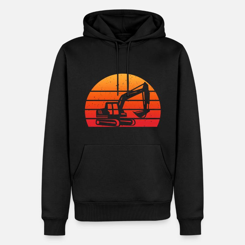 Baggerbagger - Männer Premium Bio Hoodie - Schwarz