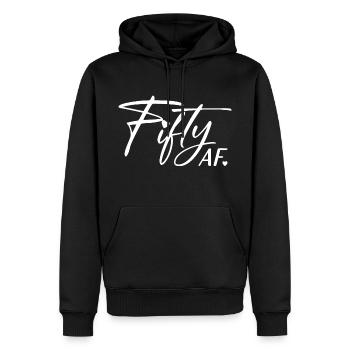 50. Geburtstag Männer Frauen Jubiläum 50 Jahre alt - Männer Premium Bio Hoodie - Schwarz - Vorne - Nico (187cm)
