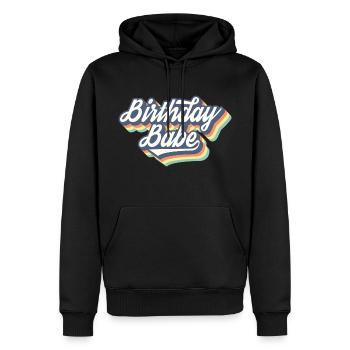 Birthday Babe Matching Group Birthday Party Gift - Men’s Premium Organic Hoodie - black - Front - Nico (187cm)