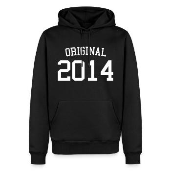 Original 2014 - 9 Jahre alt, Kinder zum 9. Geburtstag - Männer Premium Bio Hoodie - Schwarz - Vorne - Nico (187cm)