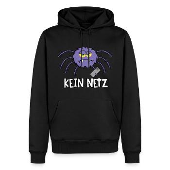 Spinne kein Netz - Männer Premium Bio Hoodie - Schwarz - Vorne - Nico (187cm)