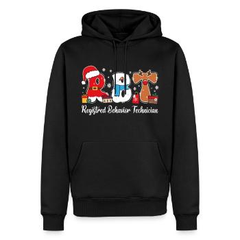 Noël Zertifizierter Verhaltenstechniker - Männer Premium Bio Hoodie - Schwarz - Vorne - Nico (187cm)