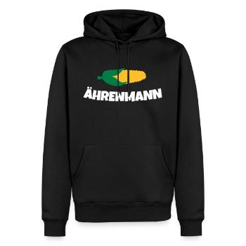 Ährenmann Ehrenmann Bauer Landwirt - Männer Premium Bio Hoodie - Schwarz - Vorne - Nico (187cm)