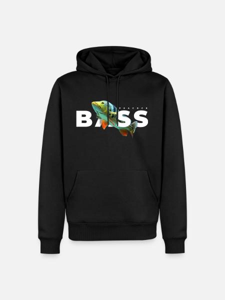 Pfauenbarsch Monster Fischhüter - Männer Premium Bio Hoodie - Schwarz