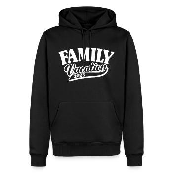 Vacances en famille 2023, Matching Family Summer Vacay - Sweat à capuche Premium bio Homme - noir - Devant - Nico (187cm)