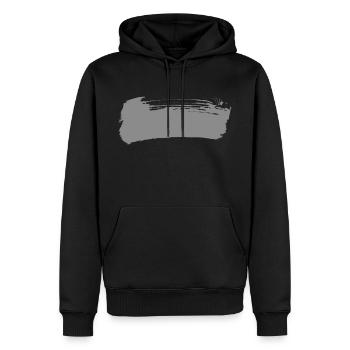 Grauer Streifen - Männer Premium Bio Hoodie - Schwarz - Vorne - Nico (187cm)