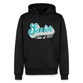 Cadeau de fête de remise des diplômes rétro de la classe senior de 2023 - Sweat à capuche Premium bio Homme - noir - Devant - Nico (187cm)