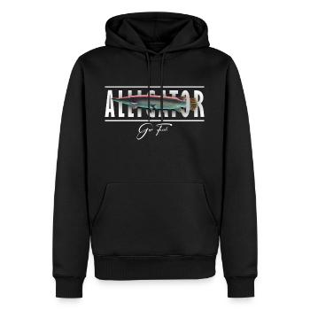 Alligator Gar Monster Fischhalter - Männer Premium Bio Hoodie - Schwarz - Vorne - Nico (187cm)
