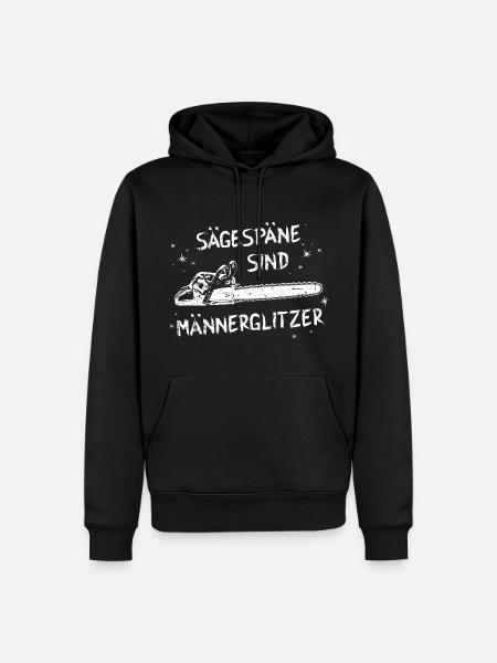 Männerglitzer - Männer Premium Bio Hoodie - Schwarz