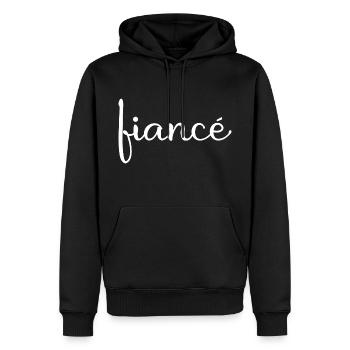 Fiancé Matching Engagement Gift Groom’s Mariage du marié - Sweat à capuche Premium bio Homme - noir - Devant - Nico (187cm)
