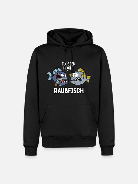 Raubfisch - Männer Premium Bio Hoodie - Schwarz