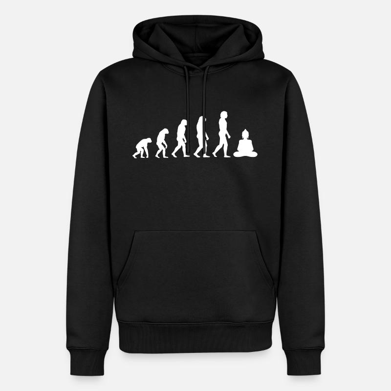 Evolution Buddha - Sweat à capuche Premium bio Homme - noir