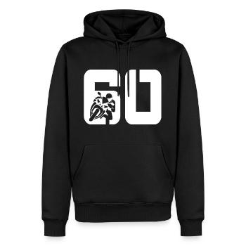 60 motards motards - Sweat à capuche Premium bio Homme - noir - Devant - Nico (187cm)