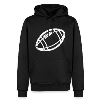 American Football Vintage Football - Männer Premium Bio Hoodie - Schwarz - Vorne - Nico (187cm)