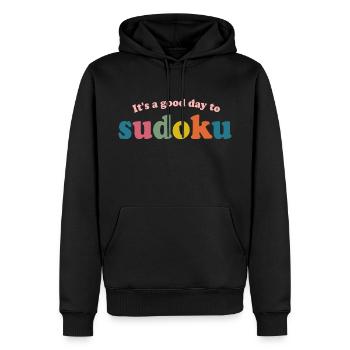 Super Tag für Sudoku Sudoku Sudoku Humor - Männer Premium Bio Hoodie - Schwarz - Vorne - Nico (187cm)