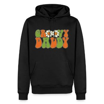 Retro Groovy Daddy Matching Family Baby Shower - Sweat à capuche Premium bio Homme - noir - Devant - Nico (187cm)