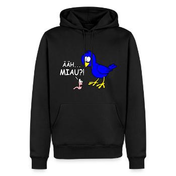 Ääh miau - Männer Premium Bio Hoodie - Schwarz - Vorne - Nico (187cm)