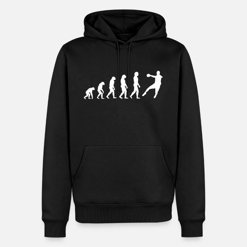 Evolution Handballer - Men’s Premium Organic Hoodie - black