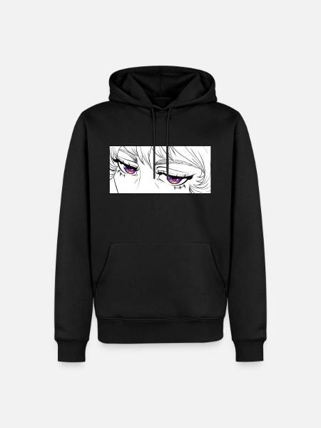 Manga Girl Lovely Eyes - Men’s Premium Organic Hoodie - black