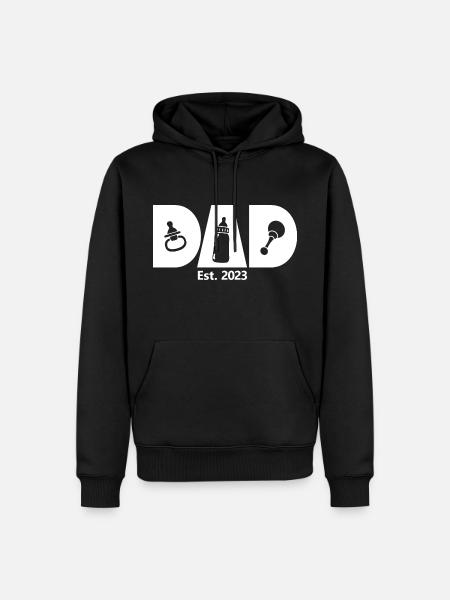 2023, far at være, graviditetsmeddelelse - Herre Premium økologisk hoodie - sort
